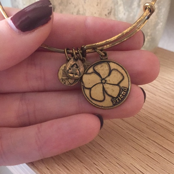 Alex & Ani Friend Gold Bangle - Picture 2 of 3